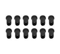 Pastillas de Guitarra de Metal, Tamaño Estándar, 12 Uds., Pastillas de Guitarra Eléctrica Duraderas, Acabado Pulido, Piezas de Repuesto para Instrumentos Musicales (Negro)