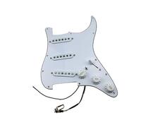 Pastillas De Guitarra Golpeador Precableado SSS Single Coil Tipo De 7 Vías Completamente Cargado Para St 3-Ply White