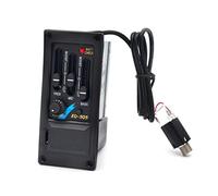 Pastillas de guitarra guitarra acústica 3 bandas EQ-505R preamplificador amplificador ecualizador pastilla piezoeléctrica negra |.sintonizador ecualizador