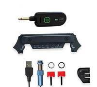 Pastillas De Guitarra Pastilla De Guitarra Acústica, Receptor Inalámbrico Con Orificio De Sonido Micrófono Recargable Para Guitarra Acústica De 80-120mm(Blk)