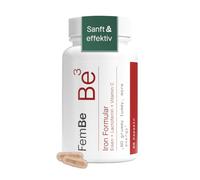 Pastillas de hierro para mujeres con lactoferrina y 142 mg de vitamina C - Eficaz y altamente biodisponible - vegetariano, sin aditivos - bisglicinato de hierro y vitamina C natural - 60 cápsulas