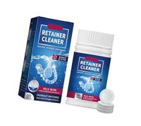 Pastillas de limpieza de dentaduras postizas carbonatadas para hornear, quitar la placa obstinada, burbujas rápidas para dientes falsos y cuidado verbal, limpieza de dientes para fumadores
