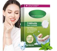 Pastillas de limpieza de prótesis dentales - Limpieza eficiente Limpiador suave de dentaduras postizas - Retenedores de prótesis limpiadoras para cuidado diario de viajes