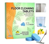 Pastillas de limpieza de suelos para trapear, 12 cápsulas de limpieza de suelos duros solubles para azulejos de vinilo de madera dura, compatibles con robot mopa y aspiradora húmeda y seca, seguro