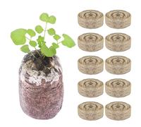 Pastillas De Turba,10 Unidades De Bloques De Sustrato Para Plántulas Con Turba Comprimida | Sustrato Comprimido Para Siembra Con Bloqueador De Tierra Accesorios De Jardinería Para Macetas Exteriores Y