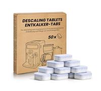 Pastillas descalcificadoras 3 en 1, 50 unidades, 3 fases | Eliminar depósitos de cal compatibles con máquinas de café Siemens EQ Jura DeLonghi Philips Melitta
