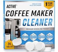 Pastillas descalcificadoras limpiadoras de cafeteras - 24 unidades, compatibles con Nespresso, Keurig, Ninja, Delonghi, Miele, pestañas de limpieza y descalcificación de ollas, descalcificadoras de