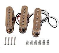 Pastillas Doble Bobina Conjunto De Conjunto De Recogida De Ola Bobina De Alnico V SSS para Stratocaster Style Guitar Bronce Humbucker Set