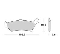 Pastillas freno Brembo 07BB4380 metal sinterizado tras. con homologación BMW R