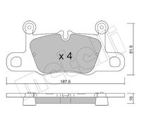 Pastillas Freno de Parte Trasera para Porsche 911 Cabriolet 992 3.0 Carrera