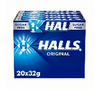 Pastillas Halls Eucalipto, Caramelo Sin Azúcar, Caja de 20 Sticks de 32 g