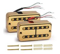 Pastillas Humbucker Alnico V for guitarra eléctrica, mástil de 7.5K y puente de 8.6K, con división de bobina for guitarra eléctrica Alnico 5(Gold 1Set)