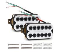 Pastillas Humbucker de doble bobina de metal ajustables for guitarra eléctrica(White One Set)