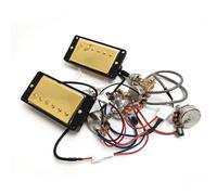 Pastillas Humbucker para guitarra, pastillas de cuello de puente de guitarra, con terminales de conexión rápida para piezas de repuesto de guitarra Gibson Les Paul Style (dorado)