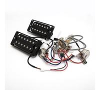 Pastillas Humbucker para guitarra, pastillas de cuello de puente de guitarra, con terminales de conexión rápida para piezas de repuesto de guitarra Gibson Les Paul Style (negro)