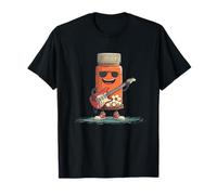 Pastillas increíbles y Botella de Medicina con Guitarra eléctrica Genial Camiseta