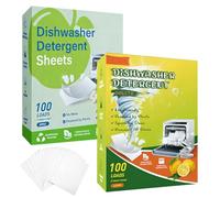 Pastillas Lavavajillas 200 Unidades, SGZIOO Hojas para Lavavajillas Ecológicas, Sin Plástico, Sin Químicos, Limpieza Potente, Disolución Rápida, Sin Residuos