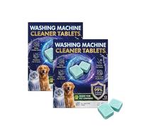Pastillas limpiadoras de lavadora, tabletas enzimáticas de limpieza profunda para pelo de mascotas, compatibilidad universal, descalcificador de tambor seguro para fontanero para lavadoras de carga