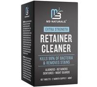 Pastillas limpiadoras de retenedores aprobadas por la FSA y HSA para eliminar olores, manchas y placa, suministro de 2 meses, limpiadores de dentaduras, retenedores, protectores bucales, dentaduras