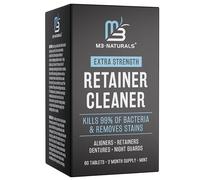 Pastillas limpiadoras de retenedores aprobadas por la FSA y HSA para eliminar olores, manchas y placa, suministro de 2 meses, limpiadores de dentaduras, retenedores, protectores bucales, dentaduras