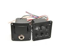 Pastillas Para Guitarra Acústica Pickup De Guitarra Acústica De 4 Bandas Con Tuner De Mezcla De Micrófonos Preamplificador De Preamplificador De Tuner De Ritmo Con Piezo Suave(Isys)