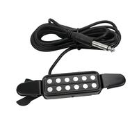 Pastillas Para Guitarra Acústica Transductor De Pastilla De Guitarra Acústica Amplificador De Pastilla De Guitarra Agujero De Sonido Instrumentos Musicales Accesorios De Guitarra(Silver)