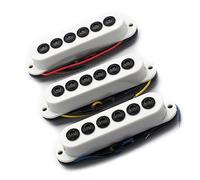 Pastillas para Guitarra Pastilla De Guitarra Eléctrica De Una Sola Bobina Blanca, Pastilla De Imán Cerámico, Conjunto De Pastilla De Cuello/medio/puente Para For ST Guitarra