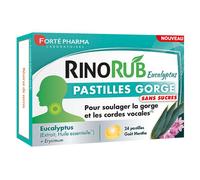Pastillas para la garganta Forté Pharma RinoRub Eucalipto Sin Azúcar 24 pastillas