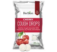 Pastillas para la tos Herbion Naturals con sabor a cereza natural, suplemento dietético, alivia la tos, para adultos y niños mayores de 6 años, 25 pastillas nuevo