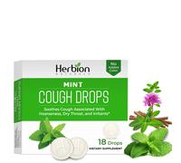 Pastillas para la tos Herbion Naturals con sabor a menta natural, suplemento dietético, alivia la tos, para adultos y niños mayores de 6 años, 18 pastillas nuevo