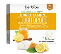 Pastillas para la tos Herbion Naturals con sabor a miel natural y limón, sin azúcar y con stevia, suplemento dietético, alivia la tos, para adultos y niños mayores de 6 años, 18 pastillas nuevo