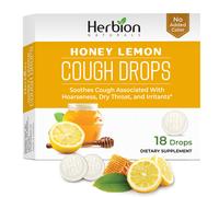 Pastillas para la tos Herbion Naturals con sabor a miel y limón, suplemento dietético, alivia la tos, para adultos y niños mayores de 6 años, 18 pastillas nuevo