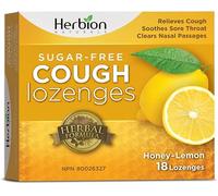 Pastillas para la tos sin azúcar Herbion Naturals con sabor natural a miel y limón, 18 pastillas: alivia la tos y despeja la congestión nasal, para adultos y niños de 12 años en adelante. nuevo