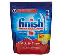 Pastillas para lavavajillas Finish todo en uno, 22 + 5 pastillas, 502 gr limón