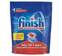 Pastillas para lavavajillas Finish todo en uno, 22 + 5 pastillas, 502 gr normal