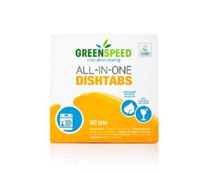 Pastillas para lavavajillas todo en uno, 100 pastillas, película soluble en agua, con etiqueta ecológica