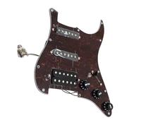 Pastillas profesionales para golpeador de guitarra Accesorios Profesionales Preinstalados SSH Dual Coil Pickguard Pickup Guitarra Eléctrica Kit(Wine Red)