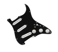 Pastillas profesionales para golpeador de guitarra Alnico V Precableado Pickguard Pickup Asamblea SSS Guitarra Eléctrica Accesorio Profesional(Bk2)