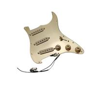 Pastillas profesionales para golpeador de guitarra Alnico V Precableado Pickguard Pickup Asamblea SSS Guitarra Eléctrica Accesorio Profesional(Golden2)