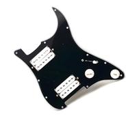 Pastillas profesionales para golpeador de guitarra Asamblea Pre Cableada Coloreada Profesional De La Guitarra Eléctrica De HH Pickguard Pickup(Bk w Wh)