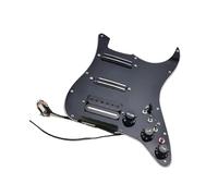 Pastillas profesionales para golpeador de guitarra Bk Pre Cableado Pickguard Pickup Guitarra Alnico V Doble Bobina Diseño De Corte Simple(Bk)