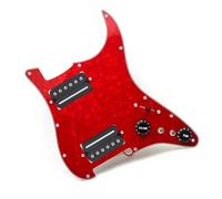 Pastillas profesionales para golpeador de guitarra HH Split Guitarra Eléctrica Salida De Tornillo Hexagonal 7.5 K/15 K Precargado Con Dos Bobinas Dobles Pickguard Pickup(Red pearl w BK)