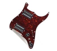 Pastillas profesionales para golpeador de guitarra HH Split Guitarra Eléctrica Salida De Tornillo Hexagonal 7.5 K/15 K Precargado Con Dos Bobinas Dobles Pickguard Pickup(Red w BK)
