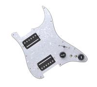 Pastillas profesionales para golpeador de guitarra HH Split Guitarra Eléctrica Salida De Tornillo Hexagonal 7.5 K/15 K Precargado Con Dos Bobinas Dobles Pickguard Pickup(Wh pearl w BK)