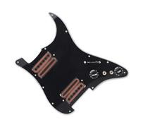 Pastillas profesionales para golpeador de guitarra HH Split Guitarra Eléctrica Salida De Tornillo Hexagonal 7.5 K/15 K Precargado Con Dos Bobinas Dobles Pickguard Pickup(Bk w T)