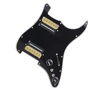 Pastillas profesionales para golpeador de guitarra HH Split Guitarra Eléctrica Salida De Tornillo Hexagonal 7.5 K/15 K Precargado Con Dos Bobinas Dobles Pickguard Pickup(Bk with Zb)