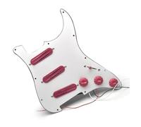 Pastillas profesionales para golpeador de guitarra Pastilla De Guitarra Eléctrica Pre Cableada SSS Con 3 Mini Bobinas De Tono Color 9K(Pink WH)