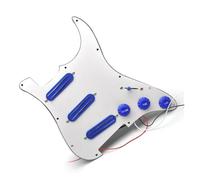 Pastillas profesionales para golpeador de guitarra Pastilla De Guitarra Eléctrica Pre Cableada SSS Con 3 Mini Bobinas De Tono Color 9K(Deep Blue WH)