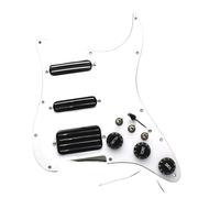 Pastillas profesionales para golpeador de guitarra SSH Coil Split Guitarra Eléctrica Pickguard Pickup Precableado De Alto Rendimiento(Wh w Bk)