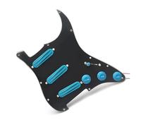 Pastillas profesionales para golpeador de guitarra SSS Precableado Para Golpeador De Guitarra Eléctrica Con 3 Mini Pastillas Humbucker En Color 9K(Blue BK)